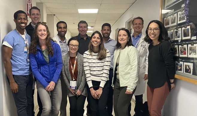 Group photo in hallway
